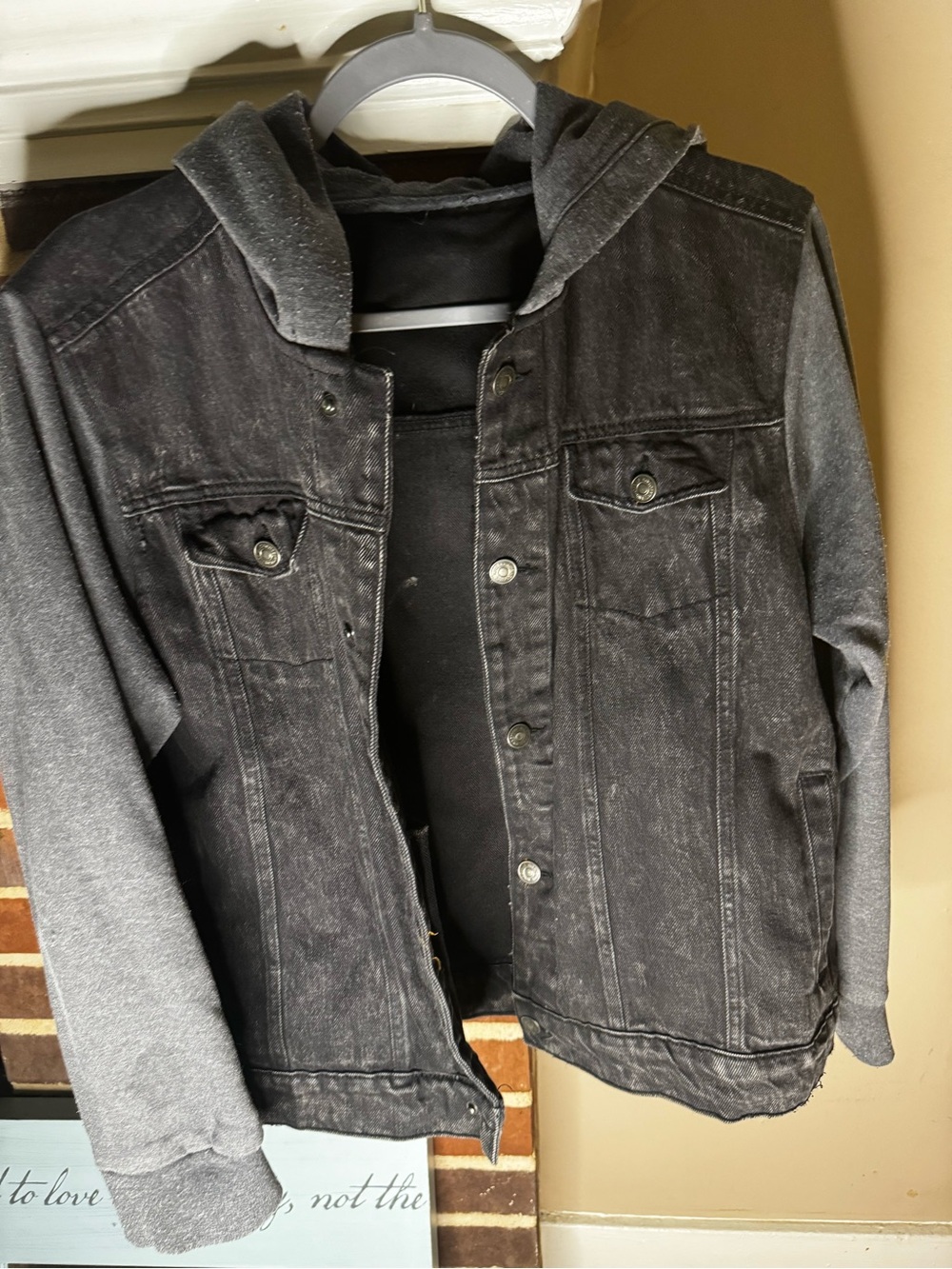 Ring of Fire Big Boys Hooded Denim Jacket